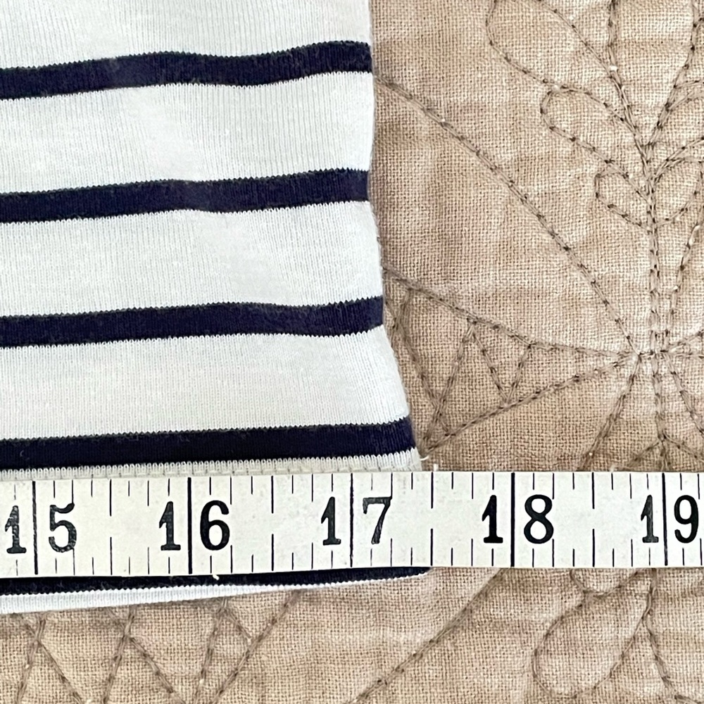 J. Crew Navy Striped Short Sleeve Tee - Picture 5 of 6